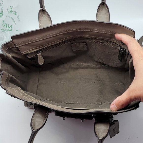 Coach Swagger 27 34816 Fog Purse Satchel - Picture 7 of 10